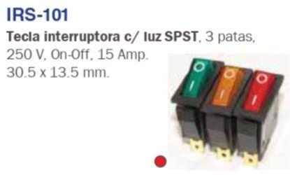 Interruptor ON OFF redondo 22mm 12v 16A con luz - VERDE